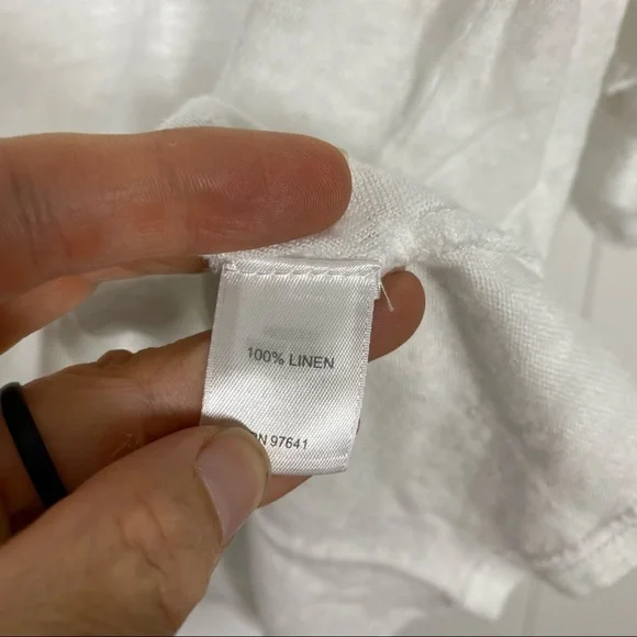 J. Jill Linen Ruffle Sleeve T Shirt - Picture 5 of 6